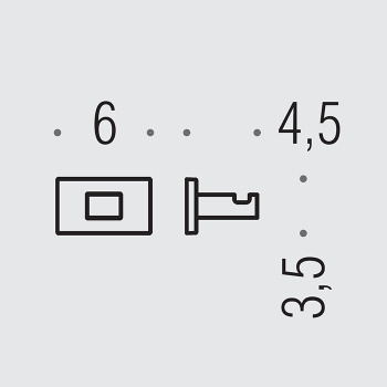 Крючок одинарный Colombo Look LC27 PVD графит матовый BLC27.GM