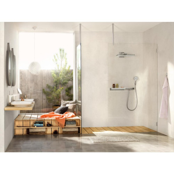 Верхний душ встраиваемый hansgrohe Rainmaker Select 460 3jet EcoSmart 24017400 белый/хром