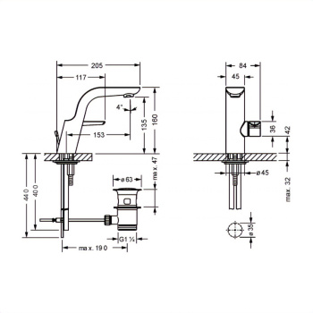 Смеситель для раковины Jorger Exal 632.10.336.011 бронза