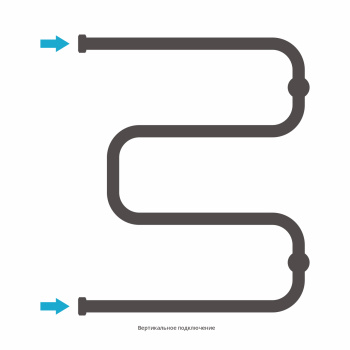 Полотенцесушитель водяной Сунержа Ш-образный 600х500 00-0014-6050 без покрытия