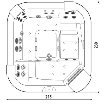 Минибассейн для установки на улицу Jacuzzi Santorini Pro Winter Pro Kit ( 943613050