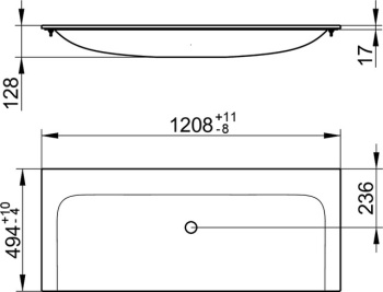 Накладная раковина Keuco Plan 120 32980311200