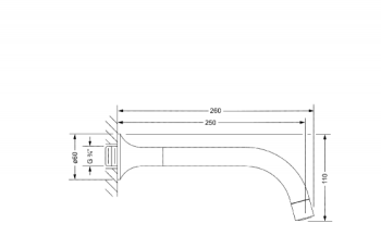 Излив Jorger Valencia 638.11.100.000 хром