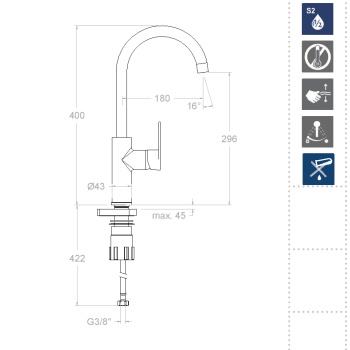 Смеситель для кухни Ramonsoler Alexia 360602