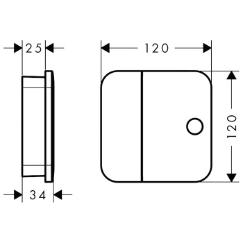 Axor One Запорный вентиль, встраиваемый, цвет: черный матовый 45771670
