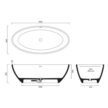 Ванна из искусственного камня Catalano Bathtubs 165x80 7239010022
