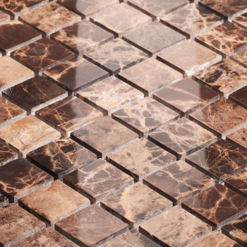 Мозаика натуральный мрамор Starmosaic Classic 20x20 Dark Emperador Polished (jmst023) 305x305x4 шт