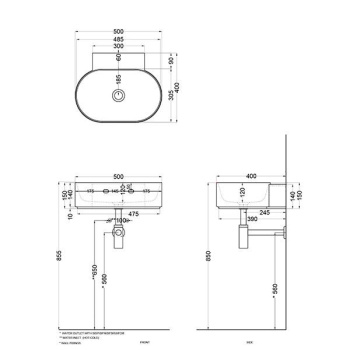 Раковина подвесная Cielo Mare MRLS50SF CO 50 см красный