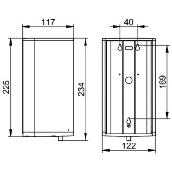 Дозатор дезинфицирующей жидности Keuco Plan 14956010637 сенсорный, от батареек, хром\темно-серый