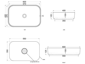 Раковина накладная Cielo Shui Comfort SHCOLAR60 CO 60 см красный