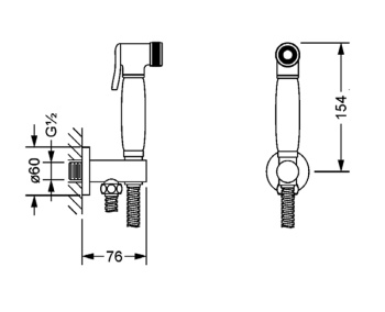 Гигиенический душ Jorger Charleston Royal 619.13.237.000 chrome