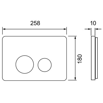 TECEspring Панель смыва с круглыми кнопками, Нержавеющая сталь, сатин (с покрытием против отпечатков пальцев
