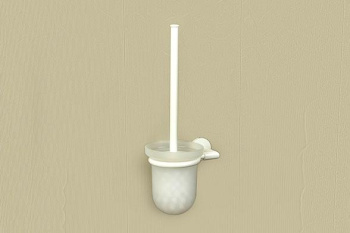 Ёршик туалетный Nofer Line с белой ручкой 16518.W