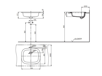 Встраиваемая раковина Toto PUBLIC LW763Y