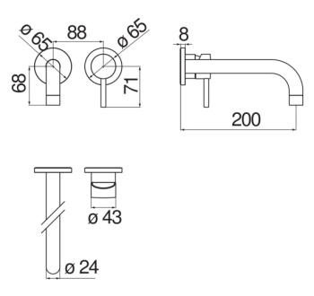 Cмеситель для раковины Nobili Live LV00199/1BM черный