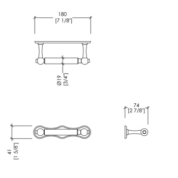 Держатель для туалетной бумаги Devon&Devon Cavendish золото WM11