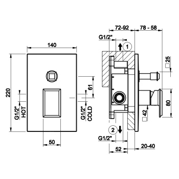 Смеситель для ванны Gessi Eleganza 46079.713 Antique Brass