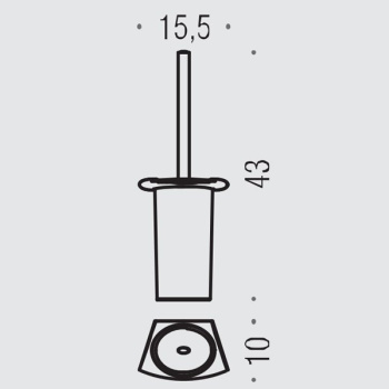 Туалетный ёрш Colombo Land подвесной, хром/матовое стекло B2807.CR-VAN