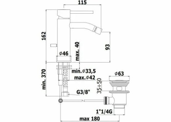 Смеситель для биде Paffoni Light LIG135NO