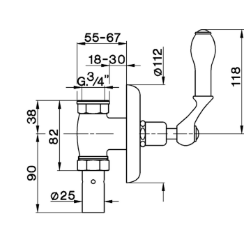 Запорный вентиль для туалета Cisal Arcana хром AR00271021