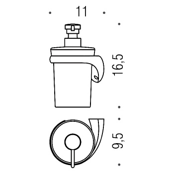 Дозатор для жидкого мыла Colombo Link подвесной, SX, хром/матовое стекло B9310S.CR-VAN