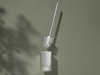 Ершик для унитаза Keuco Reva 12864019000 с хрустальной и пластиковой колбами, хром