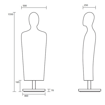 Манекен Kerasan Artwork Adam, черный глянцевый 4720K2