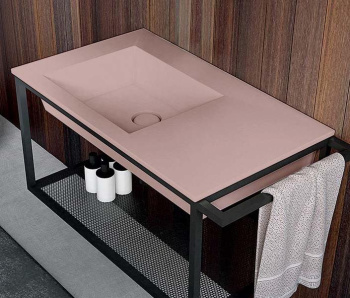 Раковина подвесная Cielo Era ERLA80SXSF CP 80 см левая розовый