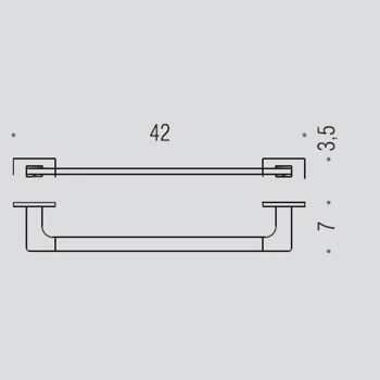 Полотенцедержатель Colombo Look 42см белый матовый B1609.BM