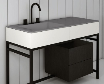 Раковина встраиваемая Cielo Milano MILA CM 120 см серый