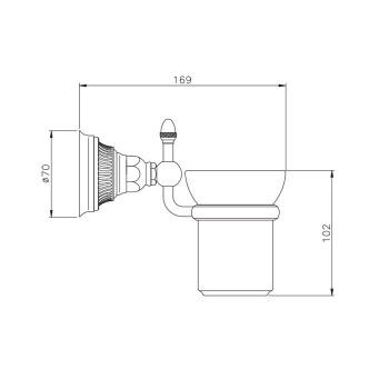 Стакан подвесной Nicolazzi Impero хром 1488CR36