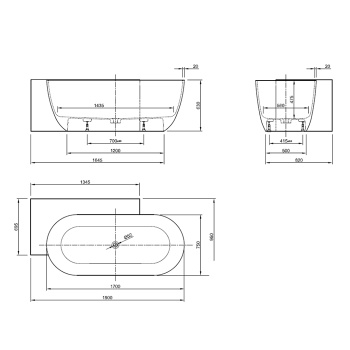 Ванна из искусственного камня KNIEF Lotus 190x95 0600-613-L-01
