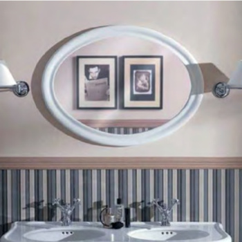 Зеркало для ванной комнаты Simas Lante LAS1 bi овальное белый