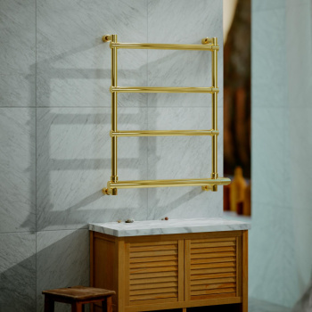 Полотенцесушитель электрический Margaroli Sole 5424704EGNB 66x57 золото