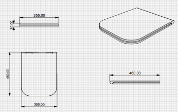 Крышка с сиденьем для подвесного унитаза GSG Ceramic Design Brio BRCOPRSLTICR026 с микролифтом - оливковый