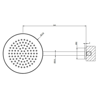 Верхний душ Gessi Anello 63448.149 Finox Brushed Nickel