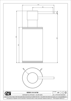 Дозатор для жидкого мыла Gessi Gessi316 54738.239 Steel Brushed