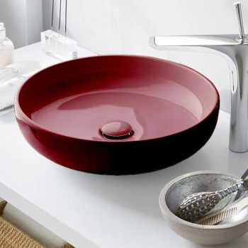 Раковина накладная Cielo Shui SHBA45 CO 45 см красный