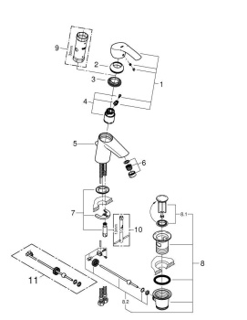 Смеситель для раковины Grohe Eurosmart New S-size 33265002 хром