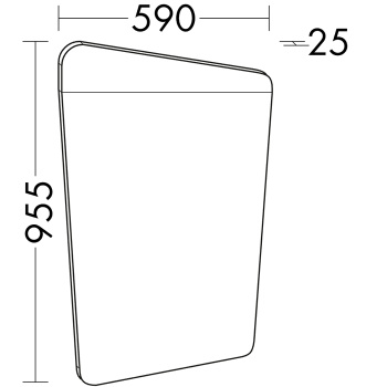 BurgBad Badu Зеркало 59х95.5х2.5см с lED подсветкой, каркас аллюминий, цвет: корица SIIS059LK0545