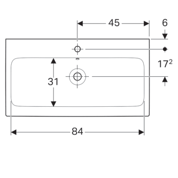 Раковина подвесная Geberit iCon 124090000 белая