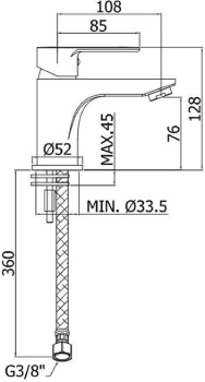 Смеситель для раковины Paffoni Blu BLU071CR хром
