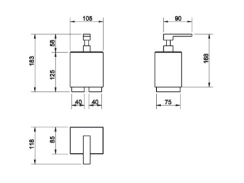 Дозатор для жидкого мыла Gessi Rettangolo 20838.099 Black Xl