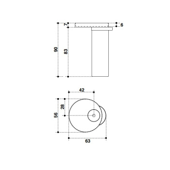 Раковина Falper Eccentrico Wn5 Cristalplant на пьедестале из Acacia, полотенцедержатель Onice, донный клапан 56G и сифон 52G в комплекте, размер 6, WN50630400000