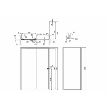 Боковая стенка для душевого ограждения Burlington Arcade ARC53 никель