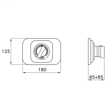 Внешняя часть встраиваемого термостатического смесителя для душа Stella Italica IS3293 P.V., хром UN 06010 CR00