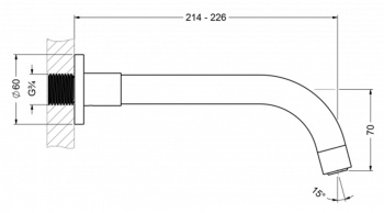 Излив Jorger Charleston Royal 619.11.100.000 chrome