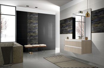 Плитка Flat Negro Brillo 25x70