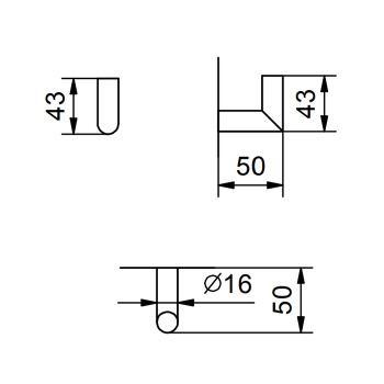 Крючок Fantini Young хром 96 02 7644