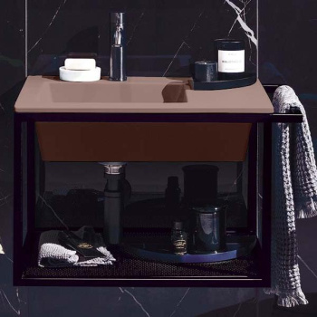 Раковина подвесная Cielo Era ERLA60SX CP 60 см левая розовый